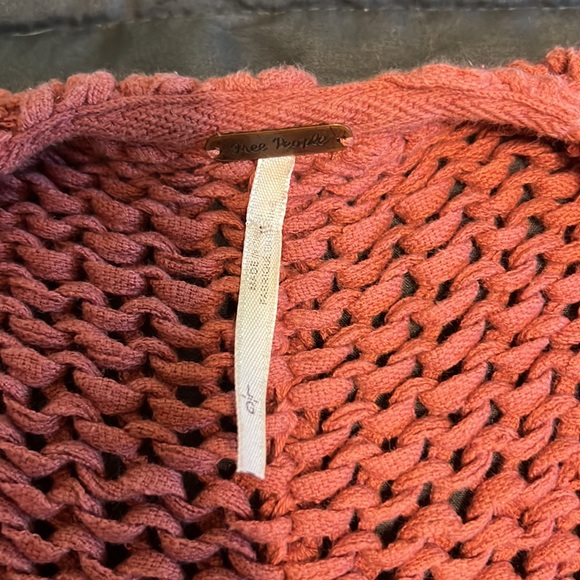 Free People simply sienna open front long cardigan in rose pink - Picture 10 of 11